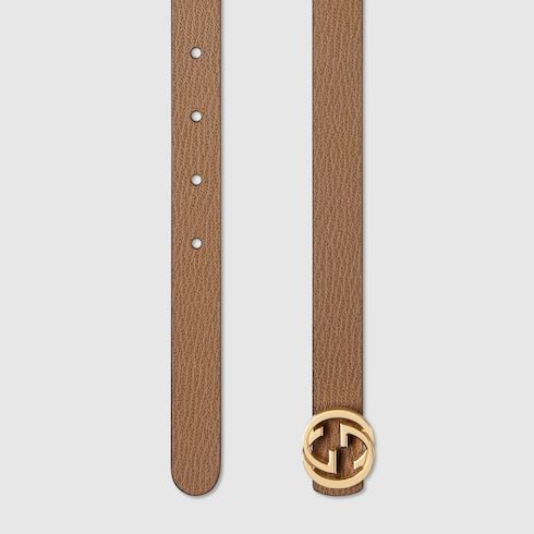 Women's Thin Reversible Leather Belt