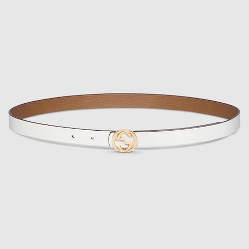 Women's Thin Reversible Leather Belt