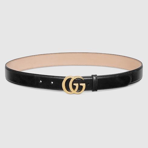 Women's Double G Buckle Leather Belt