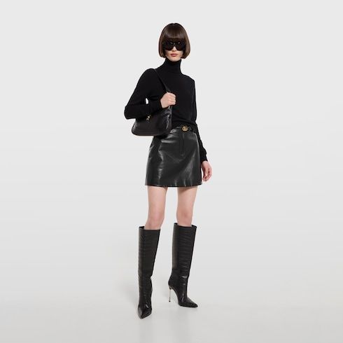 Women's Thin Double G Buckle Leather Belt