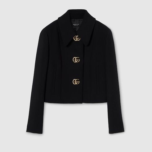 Women's Crêpe Wool Button Jacket