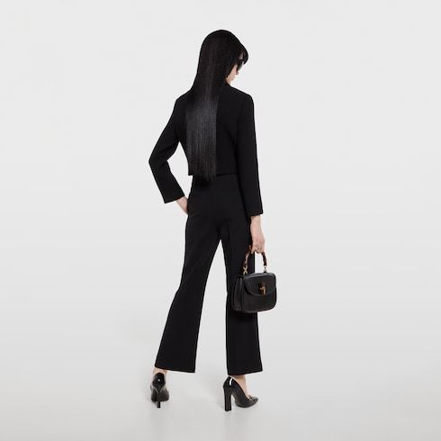 Women's Crêpe Wool Button Jacket