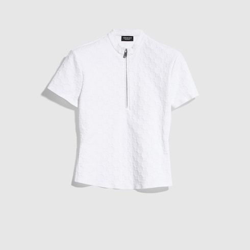 Women's Jacquard Jersey Half-Zip T-Shirt
