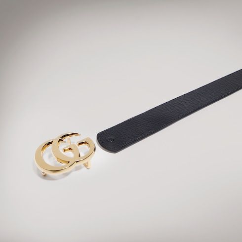 Women's Double G Buckle Reversible Leather Belt