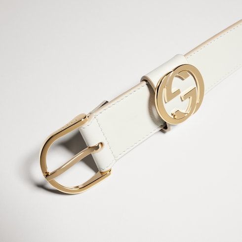Women's Round Buckle Leather Belt