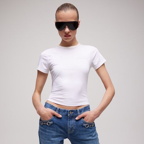 Women's Cotton Jersey Embroidery T-Shirt