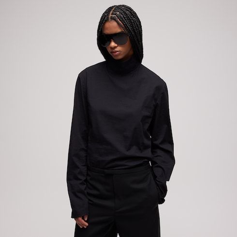 Women's Washed Cotton Poplin Long-Sleeved T-Shirt
