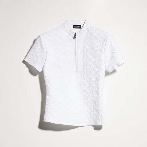 Women's Jacquard Jersey Half-Zip T-Shirt