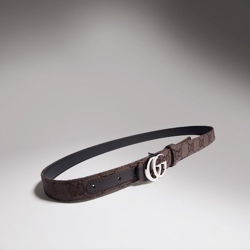 Women's Reversible Thin Double G Buckle Belt