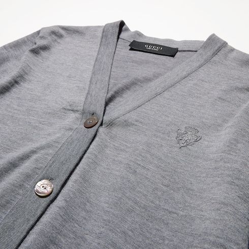 Women's Fine Wool Cardigan with Embroidery
