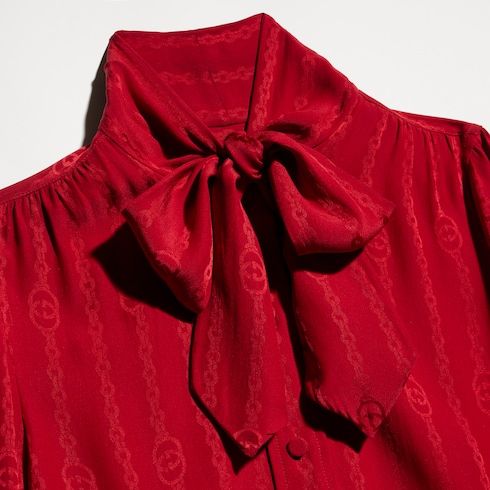 Women's Interlocking G Chain Silk Jacquard Shirt