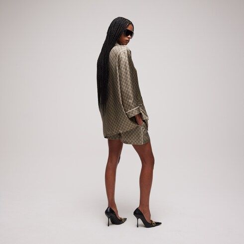 Women's Printed Silk Twill Shirt