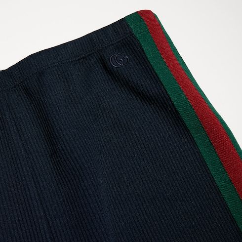 Women's Rib Cotton Jersey Pants with Web