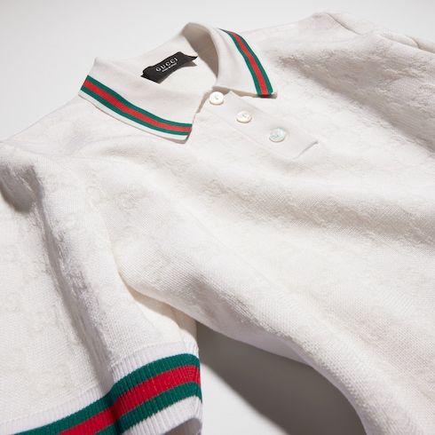 Women's Jacquard Cotton Viscose Polo Shirt