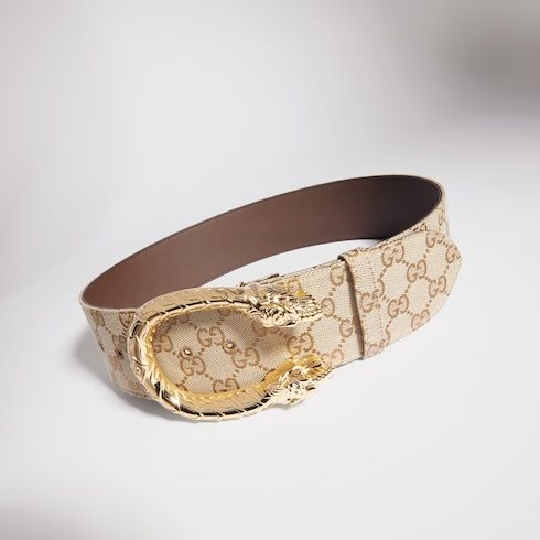 Women's Wide Tiger Head Buckle Belt