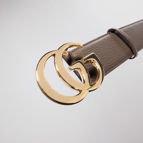 Women's Double G Buckle Leather Belt