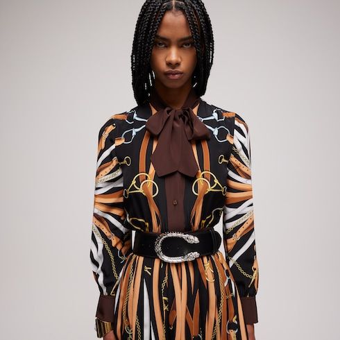 Women's Dionysus Wide Tiger Head Buckle Belt