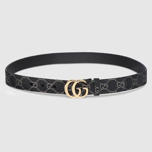Women's Double G Buckle Denim Belt