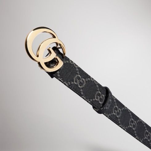 Women's Double G Buckle Denim Belt