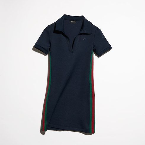 Women's Rib Cotton Jersey Dress with Web