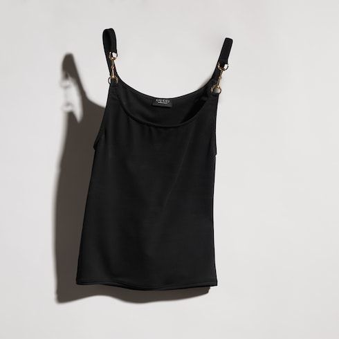 Women's Viscose Crêpe Jersey Top with Horsebit