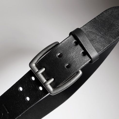 Men's Double Prong Leather Belt