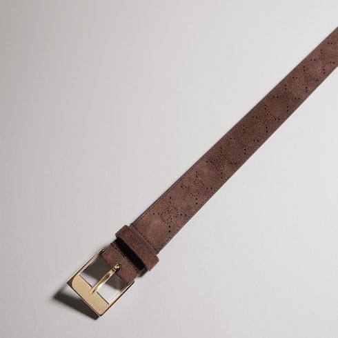 Women's Squared Buckle Suede Belt
