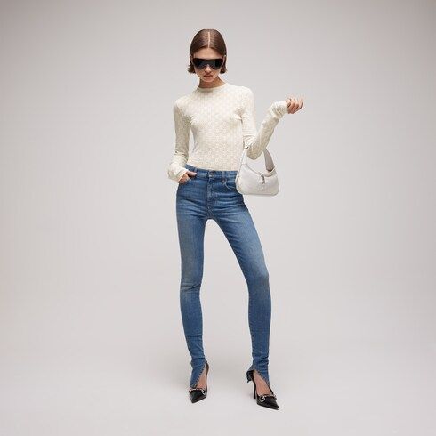 Women's Devoré Cotton Knit Top