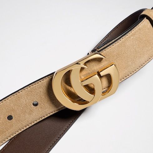 Women's Suede Double G Buckle Belt