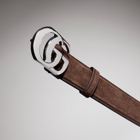 Women's Double G Buckle Suede Belt