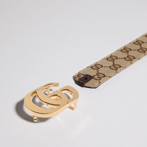 Women's Reversible Double G Buckle Canvas Belt