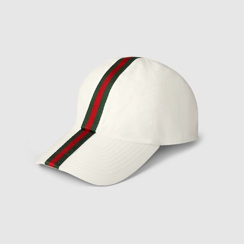 Men's Web Stripe Cotton Blend Baseball Cap