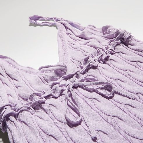 Women's Braided Cotton Blend Top with Lace