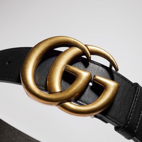 Women's Wide Double G Buckle Leather Belt