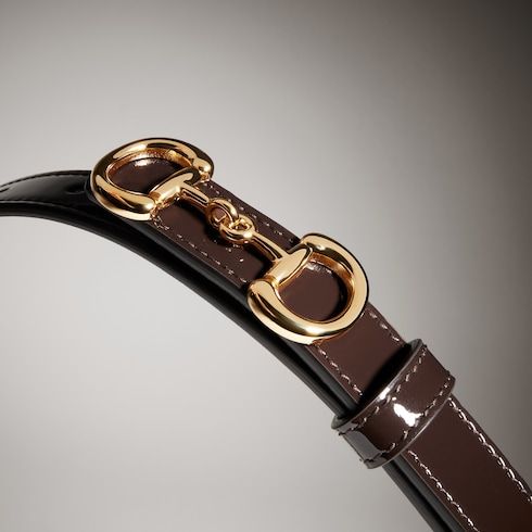 Women's Thin Horsebit Buckle Leather Belt
