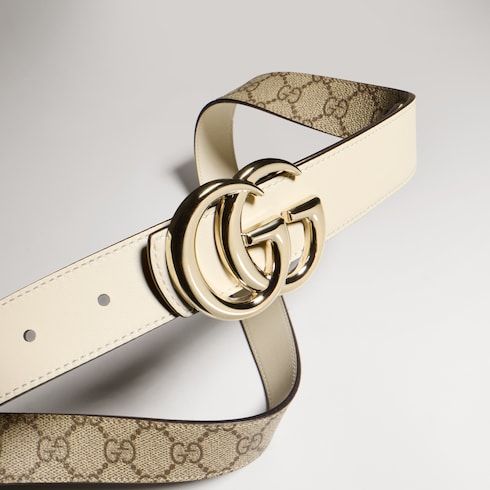 Women's Reversible Double G Buckle Canvas Belt