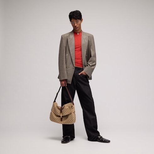 Men's Coated Prince of Wales Wool Blend Jacket