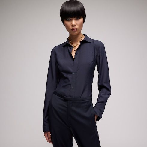 Women's Silk Poplin Shirt