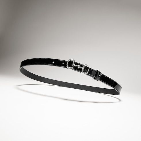 Women's Thin Horsebit Buckle Leather Belt