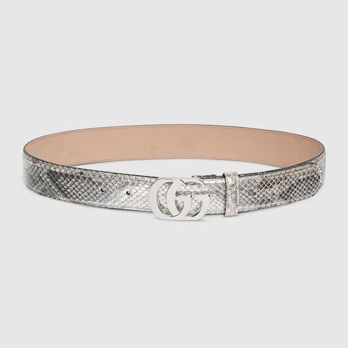 Women's Double G Buckle Leather Belt