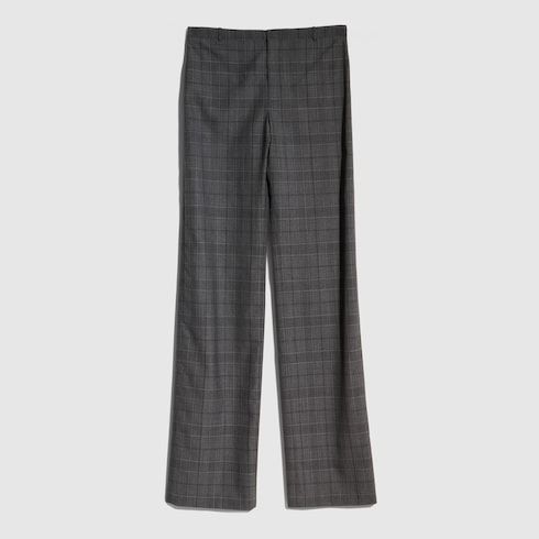 Women's Checked Fine Wool Pants