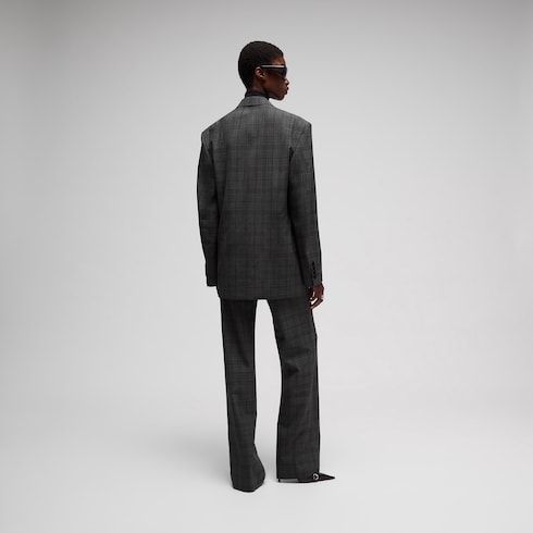 Women's Checked Fine Wool Pants