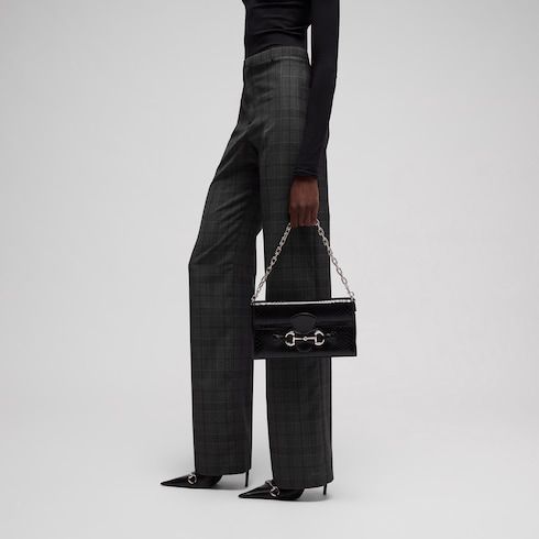 Women's Checked Fine Wool Pants