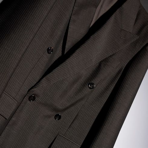 Women's Pinstripe Wool Mohair Jacket