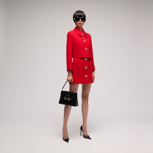 Women's Crêpe Wool Buttoned Jacket