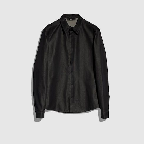 Men's Embroidered Cotton Silk Shirt