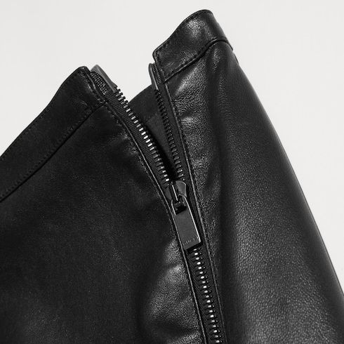 Women's Lightweight Stretch Leather Pencil Skirt