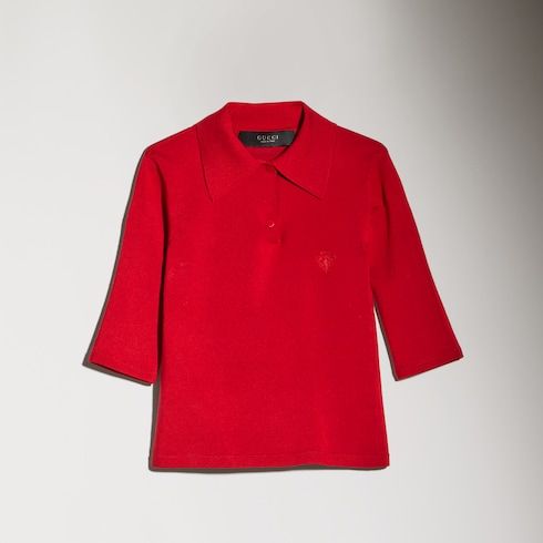 Women's Fine Stretch Knit Silk Polo Shirt