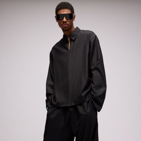 Men's Technical Poplin Zipped Shirt