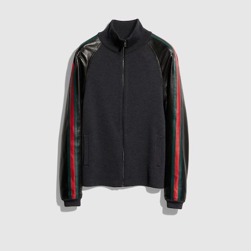 Men's Fine Rib Wool Zip Jacket